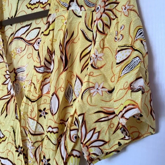The‎ Kooples Yellow Tiered Wrap Sundress Sz MED - Picture 11 of 14